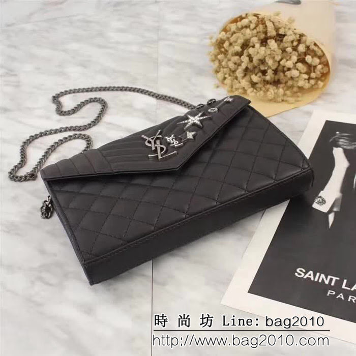 YSL聖羅蘭 2018新款黑色鏈條斜挎包 26594 YAS1002
